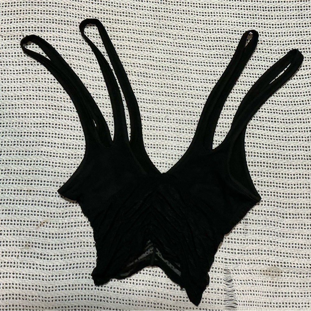 I.AM.GIA Black Strappy Top